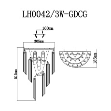 Настенный светильник Lumien Hall Гарленда LH0042/3W-GDCG 4