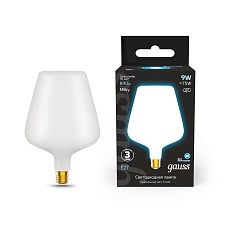 Лампа светодиодная филаментная Gauss E27 9W 4100К матовая 1016802209 1