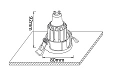 Встраиваемый светильник Crystal Lux CLT 001С1 WH 1