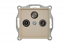 ТВ-розетка оконечная TV/SAT/R Liregus Retro кремовый омбре 29-131 2