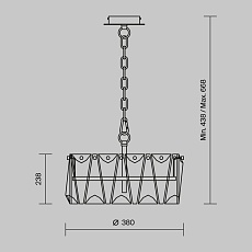 Подвесной светильник Maytoni Puntes MOD043PL-04G 2