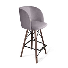 Барный стул Sheffilton SHT-ST33/S80 сиреневая орхидея/темный орех/черный 1038219002