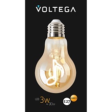 Лампа светодиодная филаментная Voltega 271 E27 3W 2400K желтая 8582 2