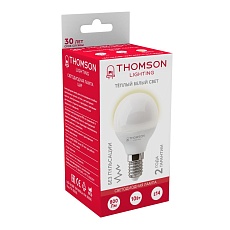 Лампа светодиодная Thomson E14 10W 3000K шар матовая TH-B2035 2