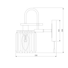 Бра Eurosvet Tenia 70090/1 черный 1