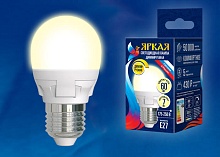 Лампа светодиодная диммируемая Uniel E27 7W 3000K матовая LED-G45 7W/3000K/E27/FR/DIM PLP01WH UL-00004303 1