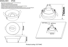 Встраиваемый светильник Crystal Lux CLT 044C WH 1