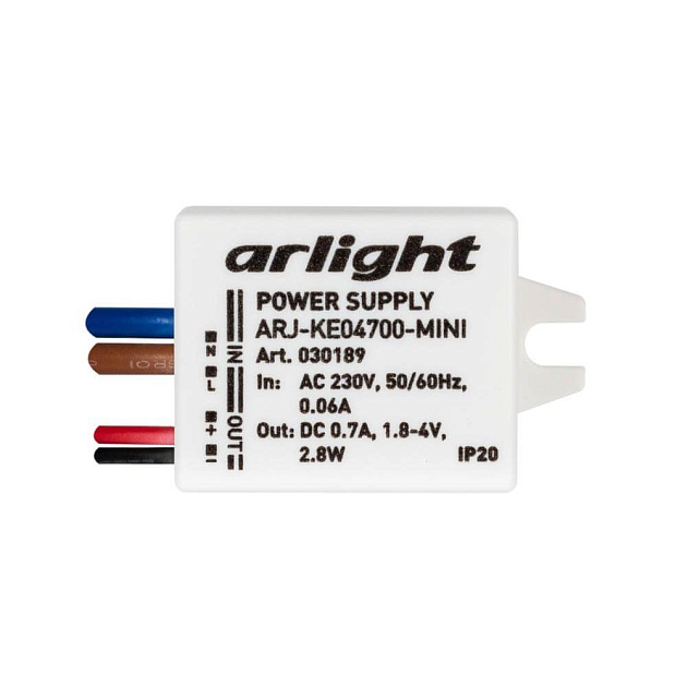 Драйвер Arlight ARJ-KE04700-Mini 1,8-4V 2,8W IP20 0,7A 030189 фото 2