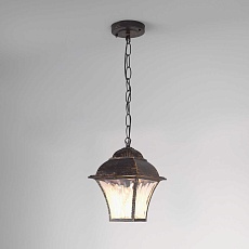 Уличный подвесной cветильник Elektrostandard Apus H черное золото GL 1009H a043115 2