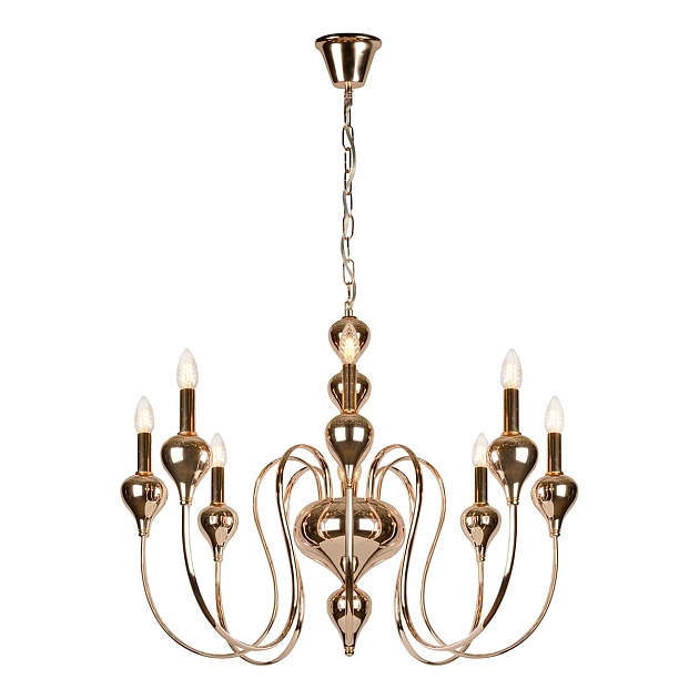 Подвесная люстра iLamp Lady 88003-8 GD изображение 1 Подвесная люстра iLamp Lady 88003-8 GD Фото № 1