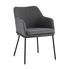 Кухонный стул с подлокотниками Stool Group Кози ткань букле тёмно-серый AV 318-L05-08