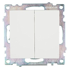 Переключатель двухклавишный Stekker Катрин GLS10-7107-01 белый 49166