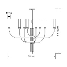 Подвесной светильник KUTEK MOOD MUS-ZW-8(N) 1