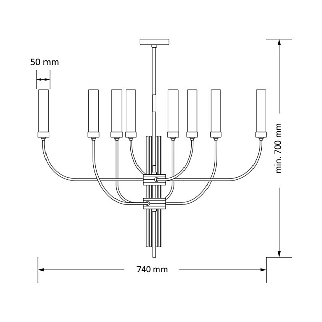 Подвесной светильник KUTEK MOOD MUS-ZW-8(N) Фото № 2