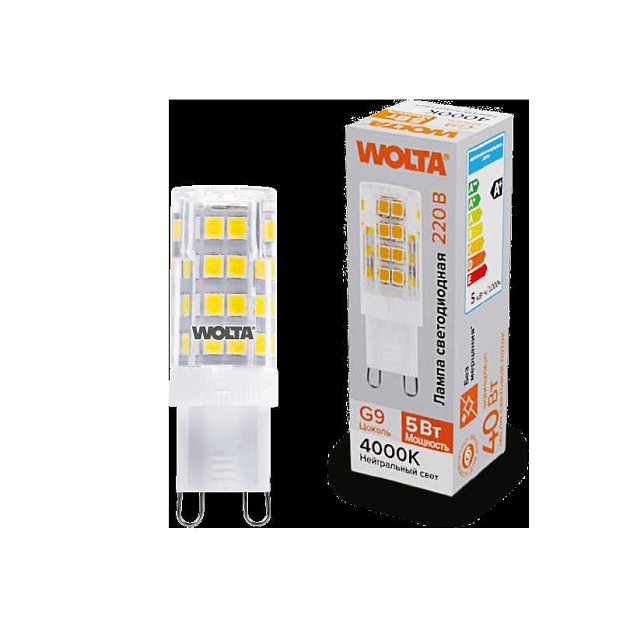 Светодиодная лампа WOLTA WSTD-JCD-5W4KG9-C изображение 1 Светодиодная лампа WOLTA WSTD-JCD-5W4KG9-C Фото № 1