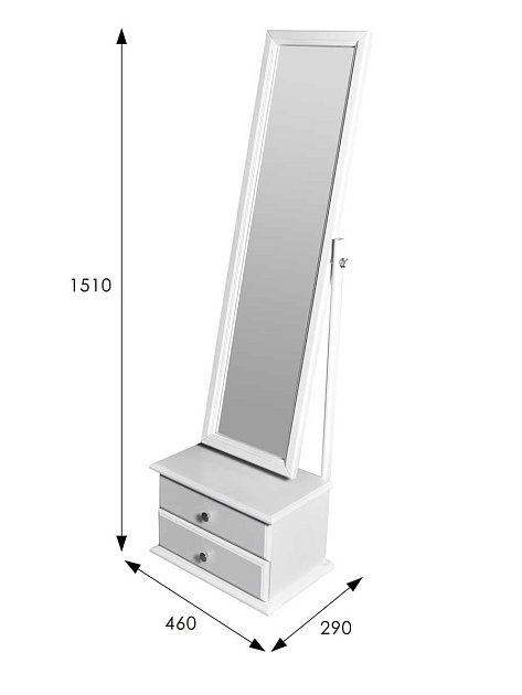 Зеркало напольное Мебелик Селена 005459 изображение 3 Зеркало напольное Мебелик Селена 005459 Фото № 3