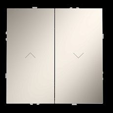 Выключатель встраиваемый Voltum S70 для жалюзи 10А кашемир VLS020703 3