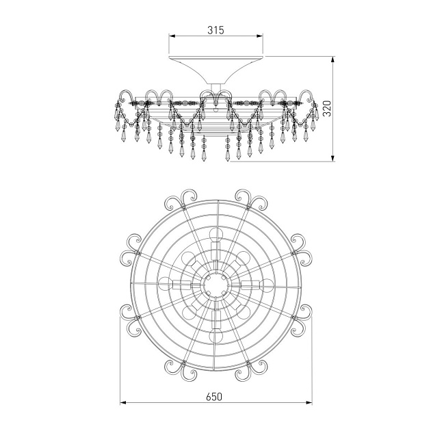 Потолочная люстра Bogates 305/8 Strotskis изображение 2 Потолочная люстра Bogates 305/8 Strotskis Фото № 2