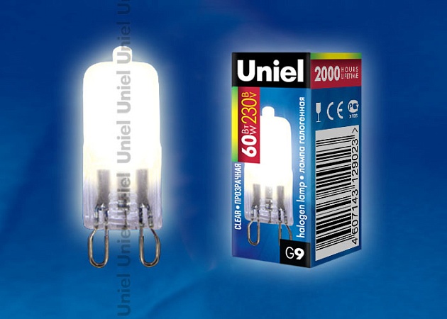 Лампа галогенная Uniel G9 60W прозрачная JCD-CL-60/G9 00574 фото 2