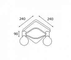 Потолочная люстра Italline Vega PL 6088/2 bronze 2