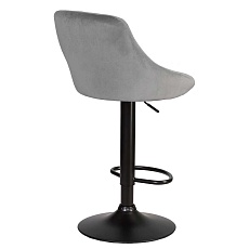 Стул барный DOBRIN LOGAN BLACK (серый велюр (MJ9-75)) 5007_BlackBase-LM LOGAN BLACK 1