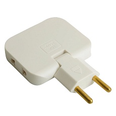 Разветвитель сетевой 3-местный б/з Stekker ADP10-23-21, 250В, 10A, белый 50067