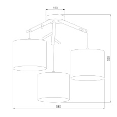 Подвесная люстра TK Lighting 6553 Albero White 1