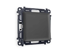 Комплект механизма 1-кл выключателя AMBRELLA VOLT ALFA Графит мягкое касание QUANT (AP9010, VM101) MA901010