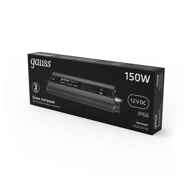 Блок питания Gauss 12V 150W IP66 15A 202023150 Фото № 5