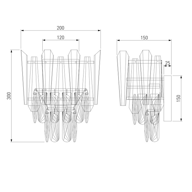 Настенный светильник Bogates Coda 328/2 Strotskis изображение 2 Настенный светильник Bogates Coda 328/2 Strotskis Фото № 2