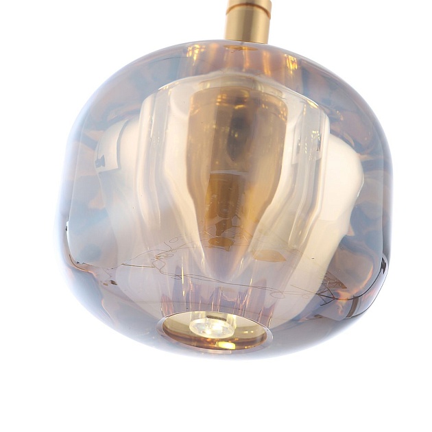 Подвесной светильник Crystal Lux Box SP1 Gold/Amber Фото № 3