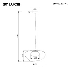 Подвесной светодиодный светильник ST Luce Foray SL6019.313.01 1