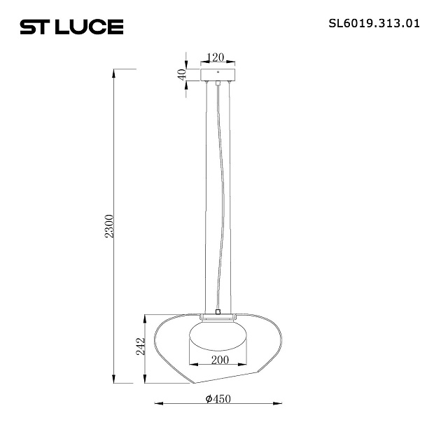 Подвесной светодиодный светильник ST Luce Foray SL6019.313.01 фото 2