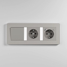 Рамка Werkel Split на 3 поста дымчатый/белый W0033067 4690389206085 5