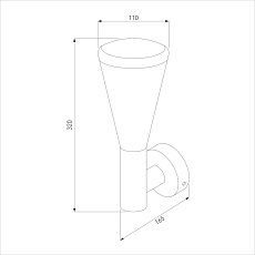 Уличный настенный светильник Elektrostandard 1416 Techno серый a049710 3