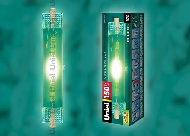 Лампа металлогалогеновая Uniel R7s 150W прозрачная MH-DE-150/GREEN/R7s 03802 фото 2