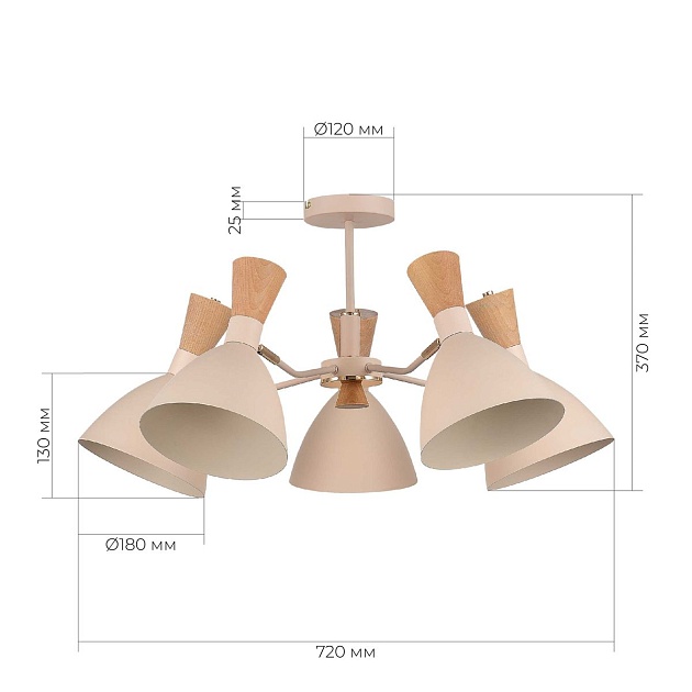 Потолочная люстра Evoluce Vista SLE1256-502-05 изображение 3 Потолочная люстра Evoluce Vista SLE1256-502-05 Фото № 3