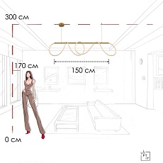 Подвесной светильник LOFT IT Thread 10388P/B Brass 2