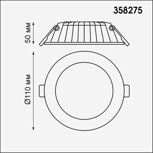 Встраиваемый светодиодный светильник Novotech Spot Gesso 358275 Фото № 2