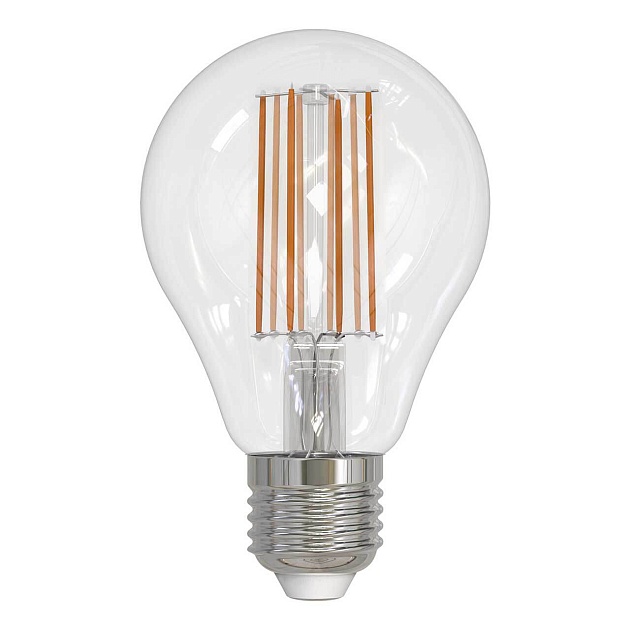 Лампа светодиодная филаментная Uniel E27 17W 3000K прозрачная LED-A70-17W/3000K/E27/CL PLS02WH UL-00004870 фото 