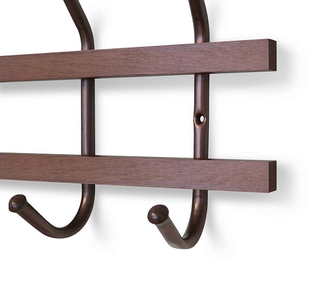 Настенная вешалка Sheffilton SHT-WH11 темный орех/медный металлик 4099746502 изображение 2 Настенная вешалка Sheffilton SHT-WH11 темный орех/медный металлик 4099746502 Фото № 2