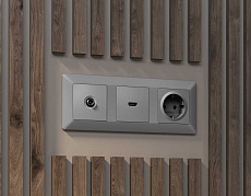 Лицевая панель розетки AMBRELLA VOLT AP5070 2