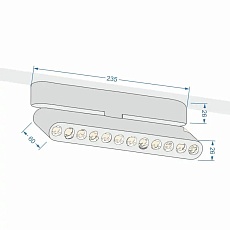 Трековый поворотный светильник ZZOK Nemo 12W 4000K Black NRL12-BK4K 1