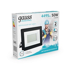 Прожектор светодиодный Gauss Elementary 50W 4000К 613100250 2