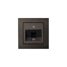 Розетка RJ11 Liregus Epsilon антрацит 28-1150