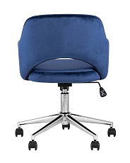 Офисное кресло Stool Group Кларк велюр синий CLARKSON BLUE CHROME 3