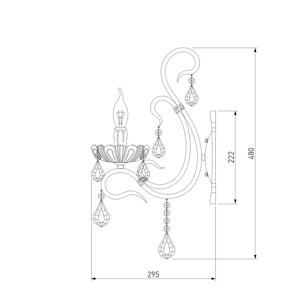 Бра Eurosvet 12205/1 белый Strotskis Фото № 2