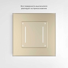 Выключатель двухклавишный с подсветкой сесорный Werkel шампань W4522011 1