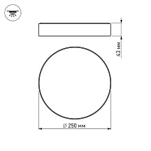 Потолочный светодиодный светильник Arlight SP-Rondo-250A-30W Warm White 022233 5