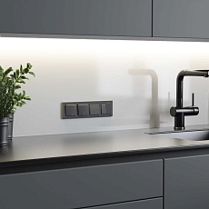 Перекрестный выключатель Werkel двухклавишный графит матовый W1123064 4690389196898 1